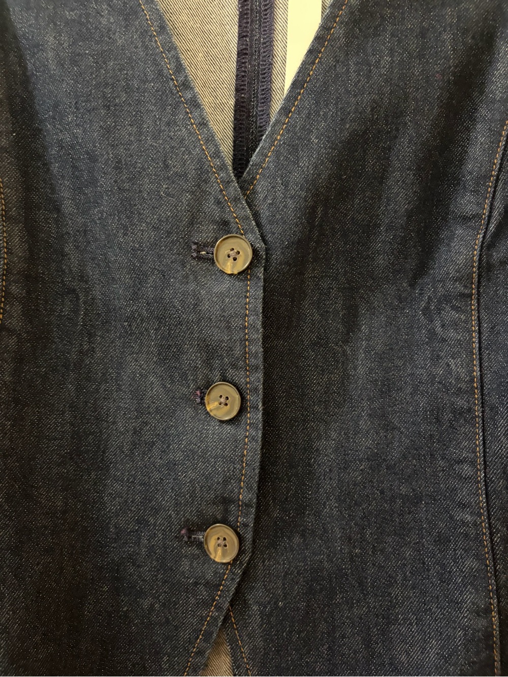 Madewell Denim Cutaway Vest size 0 - Picture 9 of 9